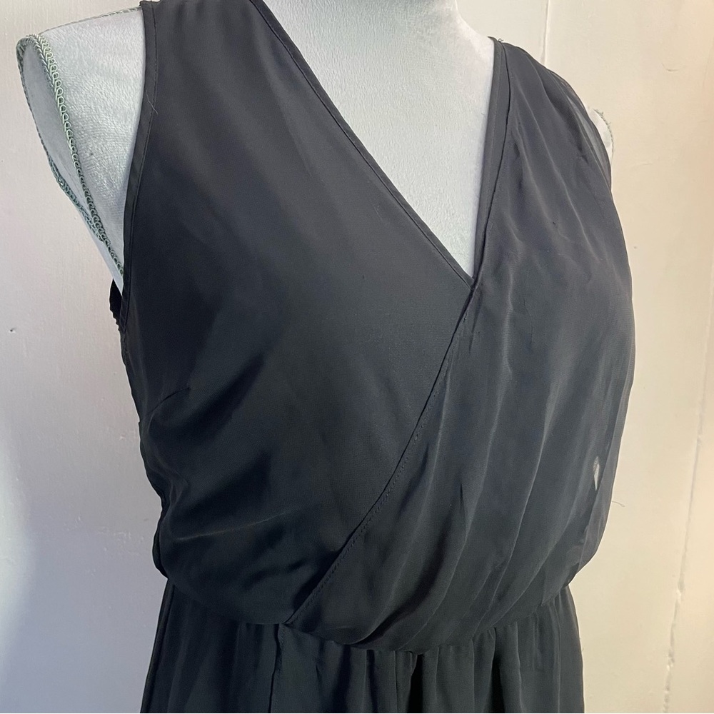 #0156 The Limited Black Sheer Overlay Open Back High-Low Dress-4 - Picture 4 of 12